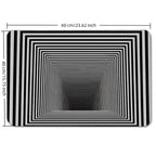 3D-Loch-Optische-Täuschung-Fußmatte | Geometrischer Eingangs-Teppich