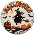 Halloween Hexen Metallschild | Vintage Grusel Wandkunst Dekoration