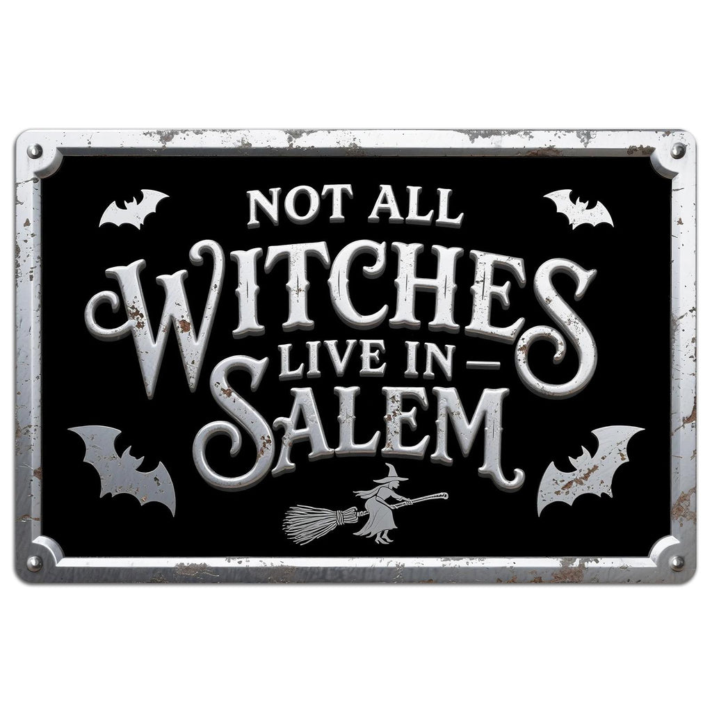 Gothic Hexen Metallschild | Vintage Halloween Okkulte Dekoration