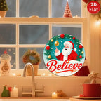 Panneau métallique vintage Père Noël | Décoration de Noël rustique