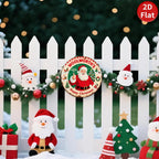 Letrero de metal vintage de Papá Noel | Decoración retro navideña de Woolworth's