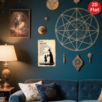 Inspirierendes Hexen-Metallschild | Vintage Halloween Wohndekoration
