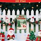 Vintage Santa Claus Metal Christmas Sign: Rustic Holiday Wall Art