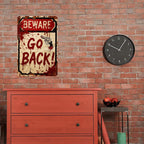 Scary Bloody Metal Horror Sign: Haunted House Halloween Decor