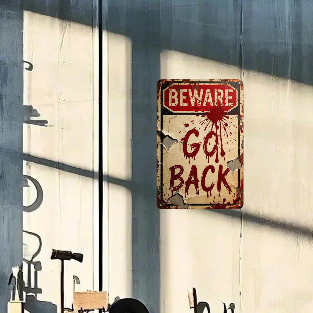 Beware Metal Sign | Holiday & Seasonal Decor