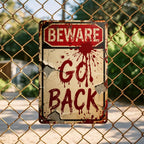 Beware Metal Sign | Holiday & Seasonal Decor