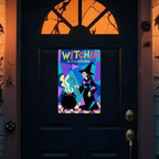 Witchin' Kitchen Metal Sign: Retro Pop Art Halloween Decor