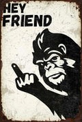 Panneau métallique Bigfoot amusant | Décoration de bar et garage vintage Sasquatch