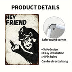 Panneau métallique Bigfoot amusant | Décoration de bar et garage vintage Sasquatch