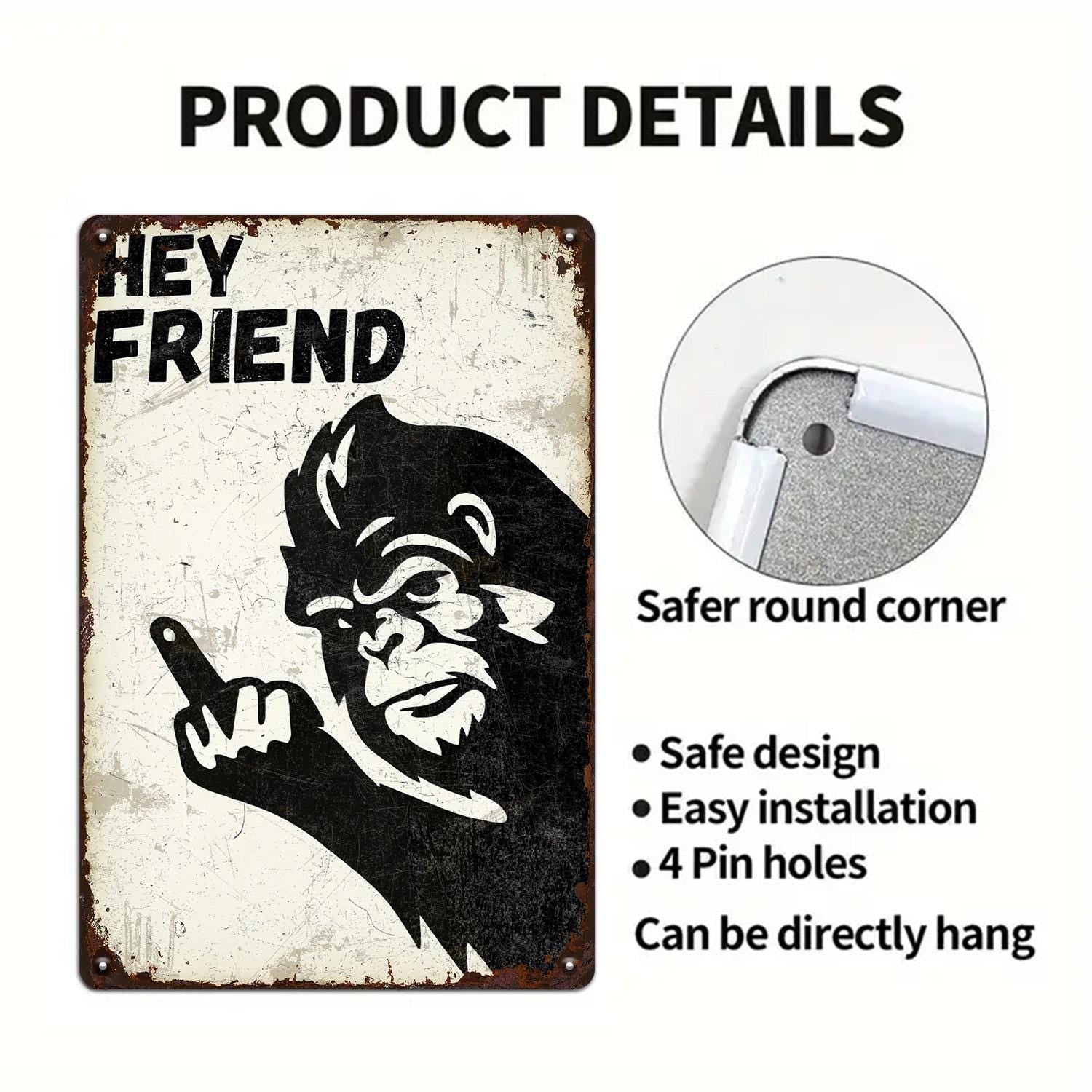 Funny Bigfoot Metal Sign: Vintage Sasquatch Garage Bar Decor