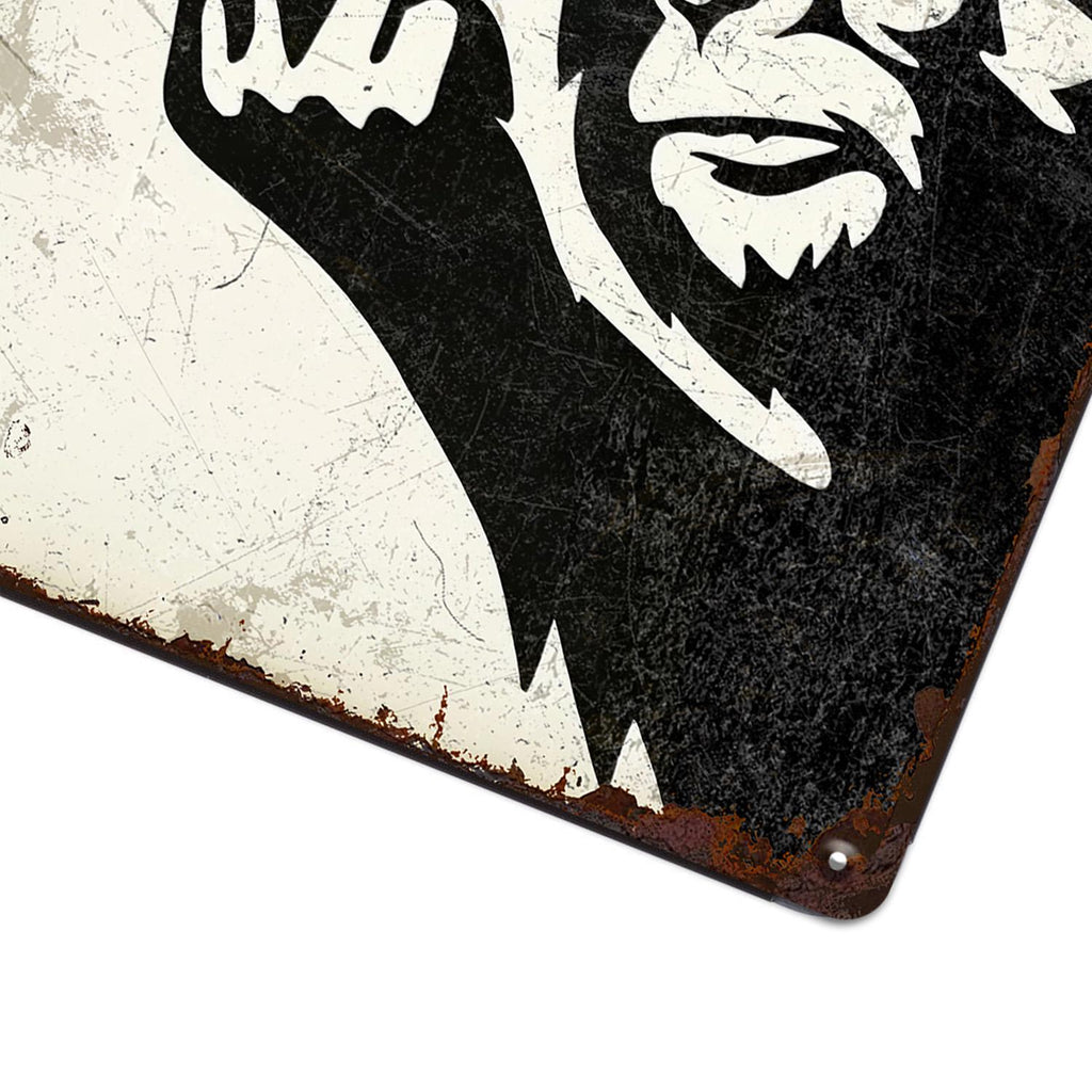 Panneau métallique Bigfoot amusant | Décoration de bar et garage vintage Sasquatch