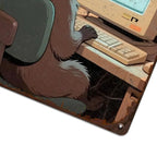 Lustiges Waschbär Blechschild | Retro Humor Büro Deko, Geek Geschenk