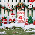 Panneau métallique style vintage « Stationnement du traîneau du Père Noël » | Décoration festive des Fêtes