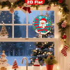 Lustiges Weihnachtsmann-Badezimmer-Schild | Festliche Feiertags-Metallwandkunst-Dekor Metallschild