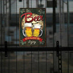 Bier-Uhr Metallschild | Lustige Bar-, Kneipen-, Garagendeko