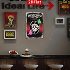 Enseigne métallique café Halloween | Fraîchement hantéDécoration de cuisine rustique vintage