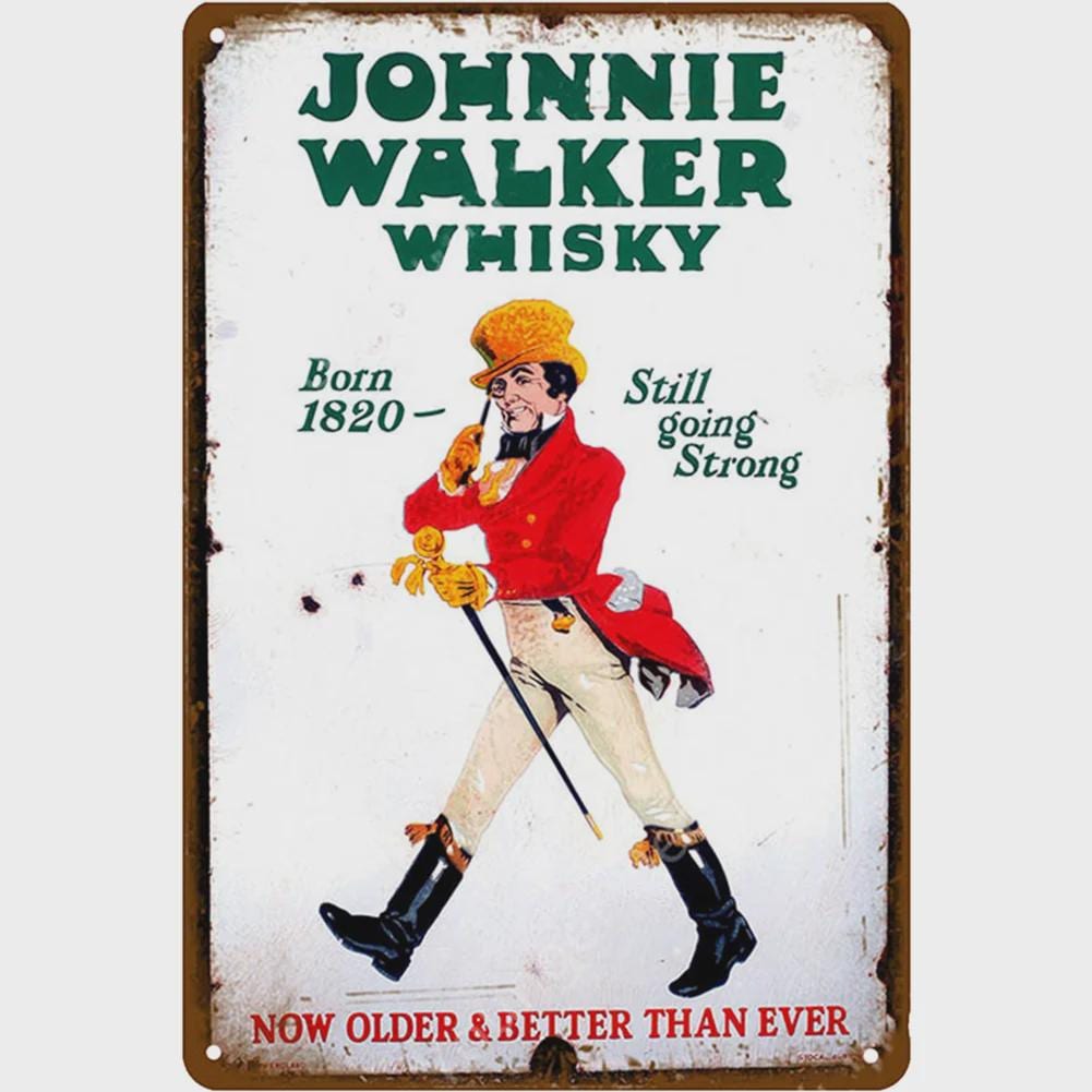 Vintage Whisky Metallschild | Retro Bar Deko für Zuhause, Kneipe, Männerhöhle