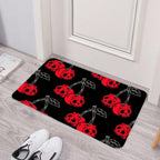 Tapis de sol Cerise Crâne Rouge, Tapis d'appoint Gothique Punk