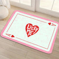 Lucky Me Ace of Hearts Floor Mat – Pink Playing Card Rug