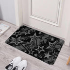 Tapis de sol Grunge étoile noire | Décoration gothique vieillie