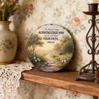 Panneau métallique Proverbes 3 | 6 | Reconnais-le Décoration murale chrétienne rustique, Cadeau de foi