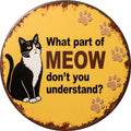 Vintage Cat Metal Sign: Funny Rustic Wall Art, Pet Lover Gift