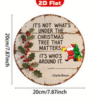 Rustikales Charlie Brown Weihnachtsschild | Festliche Feiertags-Metallwandkunst Metallschild