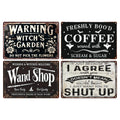 Halloween Witch Metal Sign: Funny Gothic Spooky Decor