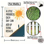 Inspirierendes Metallschild-Set | Vintage Motivations-Wandkunst | Home Office Deko