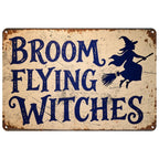Pancarte Métal Sorcières Vintage Halloween | Décoration Gothique Effrayante