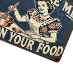 Lustiges Küchenschild aus Metall | Retro Diner Humor im Vintage-Stil