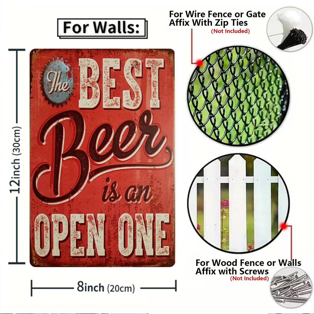 Vintage Bier Metallschild Set | Retro Bar & Männerhöhle Deko