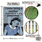 Vintage Motherhood Metal Sign: Retro Kitchen Wall Art