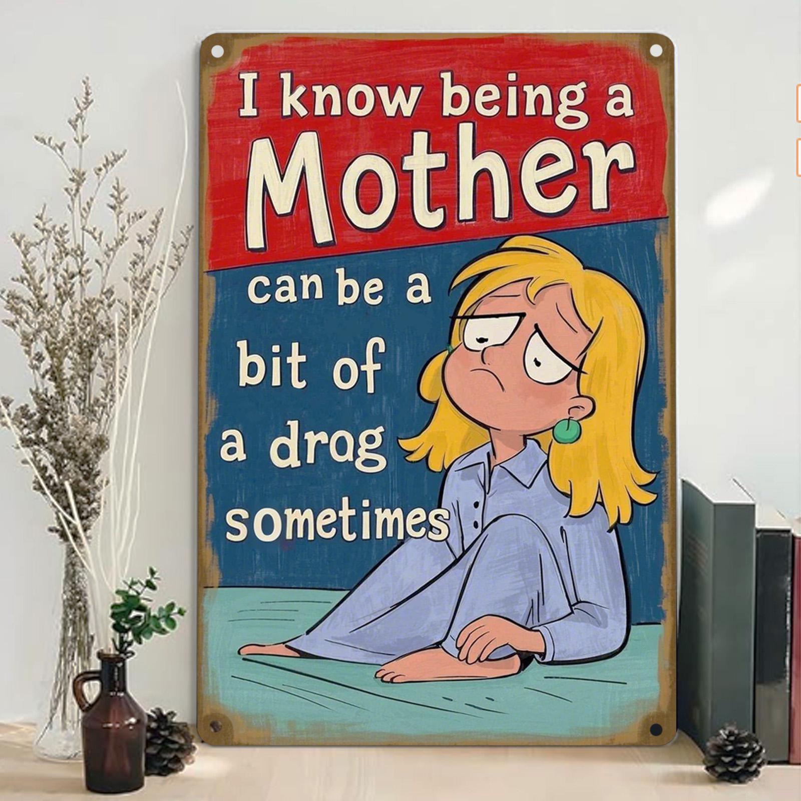 Funny Plant Mom Metal Sign: Rustic Kitchen & Garden Decor