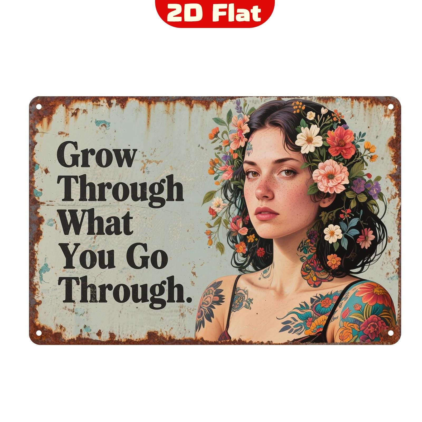 Inspirational Quote Metal Sign: Vintage Style Home & Office Decor