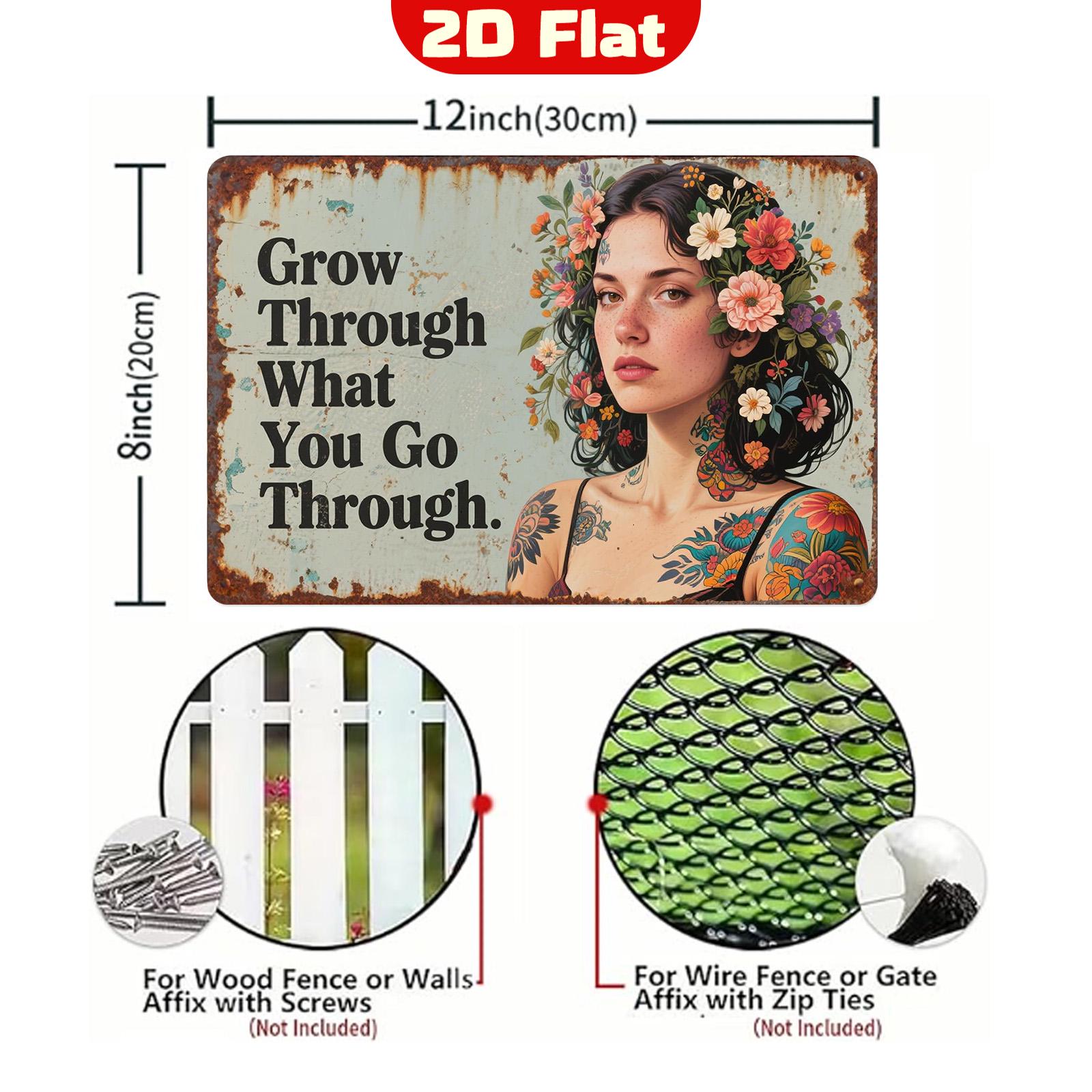 Inspirational Quote Metal Sign: Vintage Style Home & Office Decor