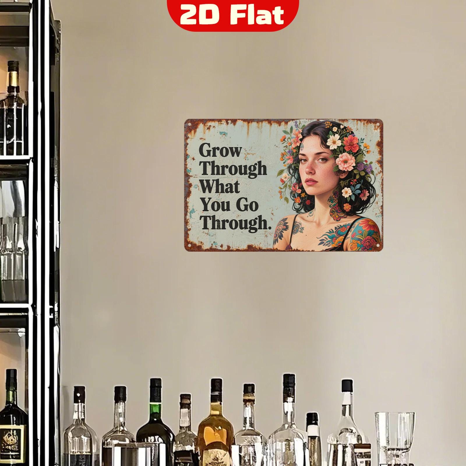 Inspirational Quote Metal Sign: Vintage Style Home & Office Decor