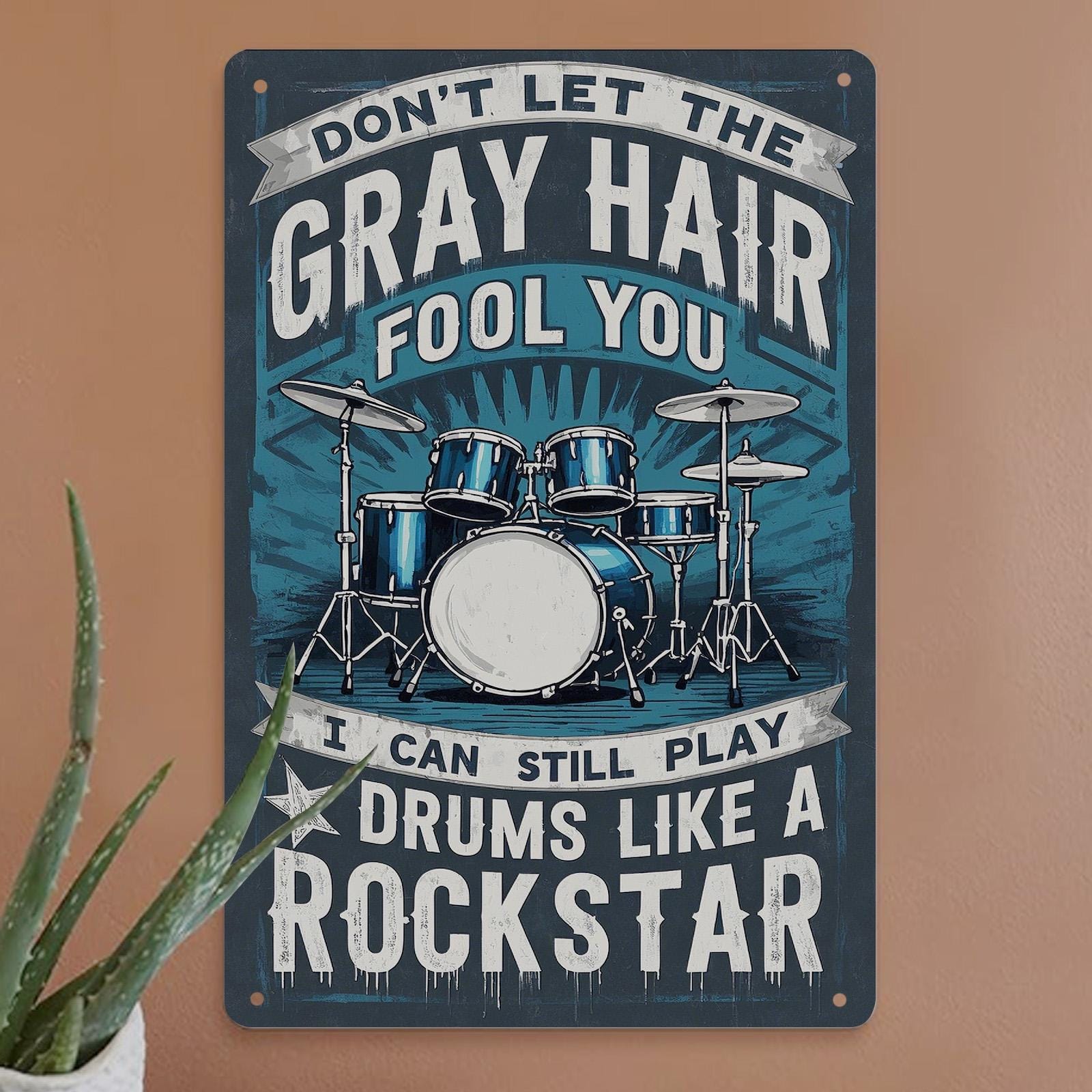 Funny Gardening Plant Lover Metal Sign: Rustic Home Decor