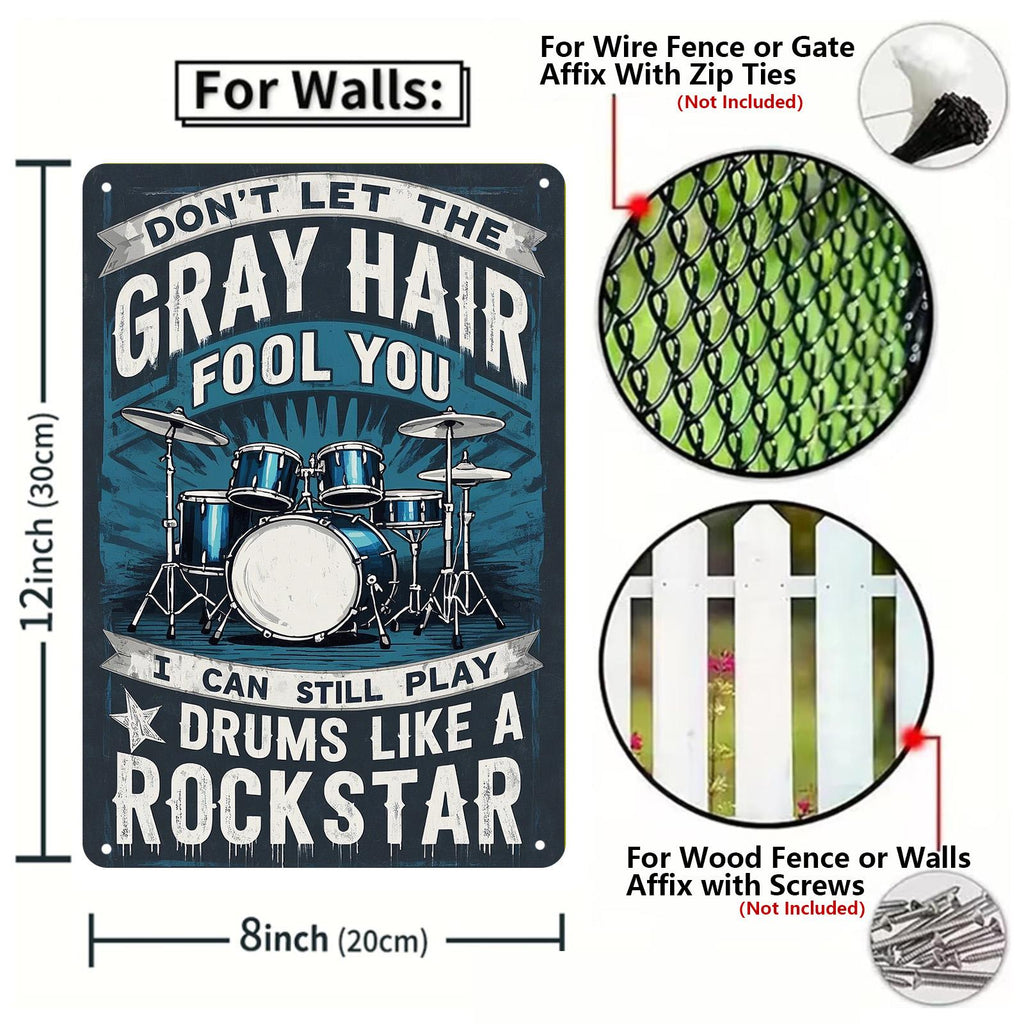 Funny Gardening Plant Lover Metal Sign: Rustic Home Decor