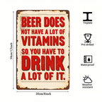 Pancarte Métal Drôle Bière | Décor Humour Bar, Pub, Cave à Homme