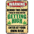Funny Warning Metal Sign: Retro Novelty Wall Decor