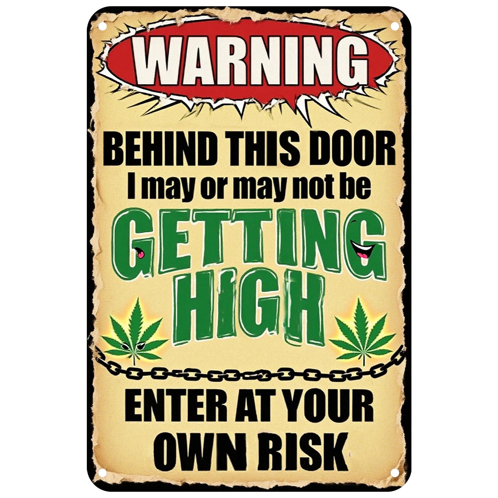 Funny Warning Metal Sign: Retro Novelty Wall Decor