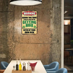 Lustiges Warnschild aus Metall | Retro Neuheit Wanddeko