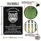Pancarte métallique inspirante Loup | Décoration de chalet rustique