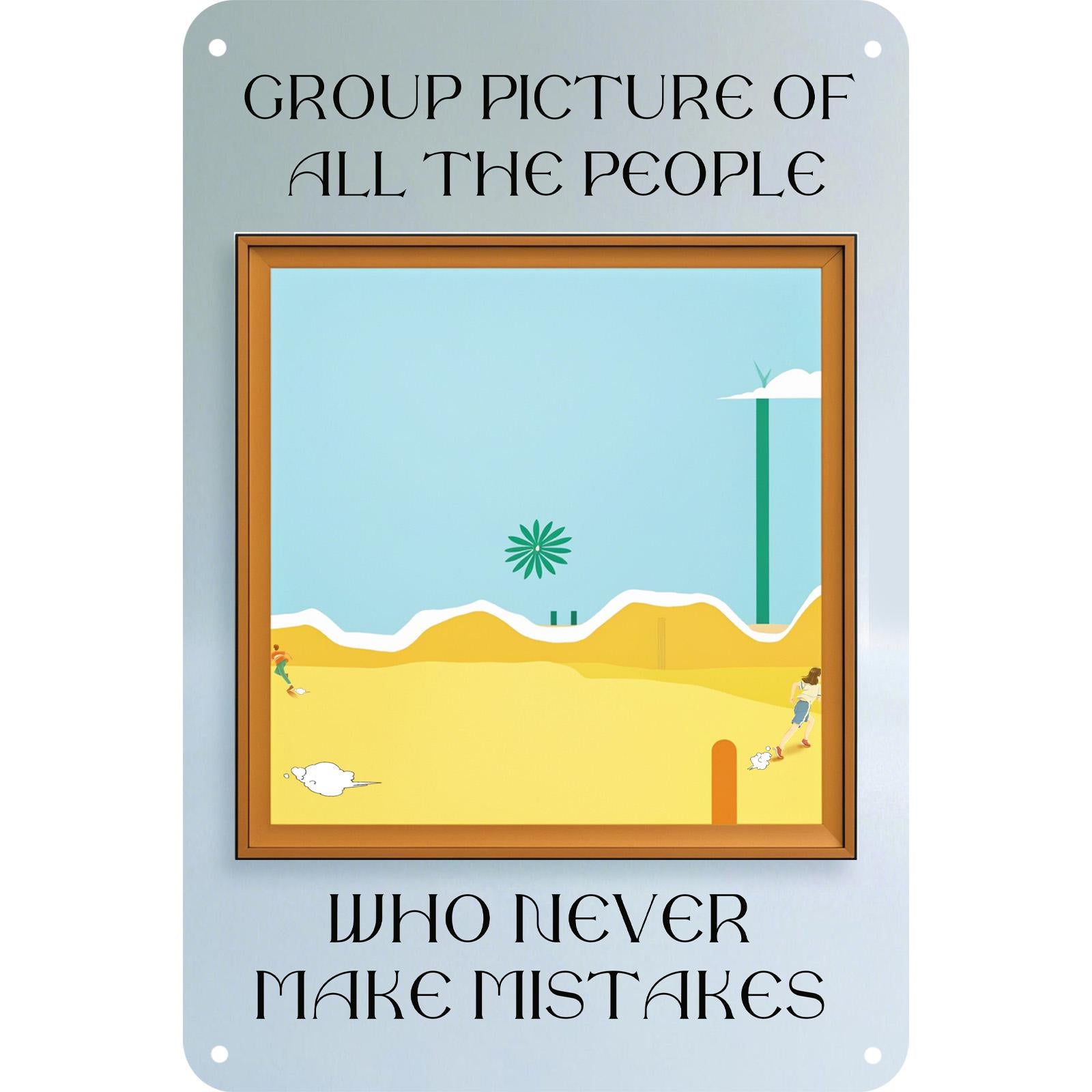 Funny "No Mistakes" Quote Tin Sign - Humorous Rustic Wall Decor