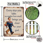 Inspirierendes Zitat Metallschild | Vintage Rustikales Wanddekor | 20x30cm Blechschild