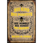 Bee Kind Metal Sign: Vintage-Style Home or Garden Decor