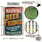Enseigne Métal Bière Vintage | Décoration Drôle pour Bar et Cave à Hommes