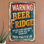 Enseigne Métal Bière Vintage | Décoration Drôle pour Bar et Cave à Hommes