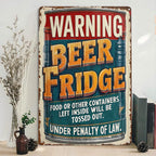 Enseigne Métal Bière Vintage | Décoration Drôle pour Bar et Cave à Hommes